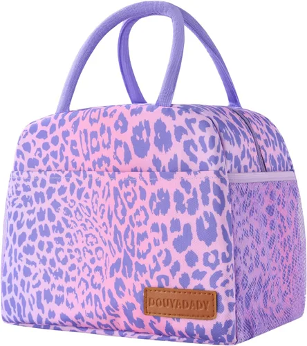 Miniatura 12 de douyadady Bolsa de almuerzo para mujeres/hombres, fiambrera mujeres/hombres (azul bebé+rayas blancas)