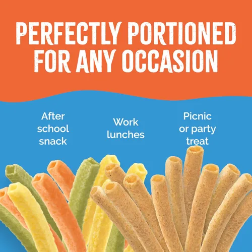 Miniatura 6 de Sensible Portions Veggie Straws – Paquete de sabores variados de sal marina, ranch, cheddar, manzana con canela, 1 oz (28 g) (paquete de 24 unidades)