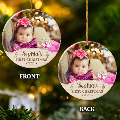 Miniatura 3 de Adorno de rana personalizado con estilo de joyería, adorno acrílico 2024 para niña, mujer, mamá, ideas de regalo de Navidad, decoración de árbol