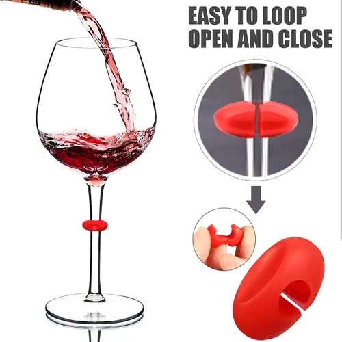Miniatura 5 de Copas de vino flotantes para piscina con etiquetas de dijes, copas de vino irrompibles junto a la piscina, taza flotante con tallo, vasos para beber
