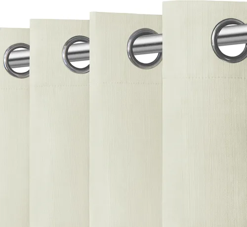 Miniatura 10 de Easy-Going - Cortinas opacas con aspecto de lino para oscurecer la habitación, con ojales para ventana, cortinas para dormitorio, sala de estar