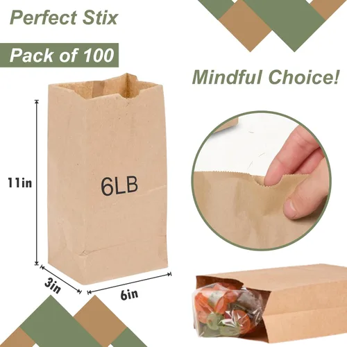 Miniatura 2 de Perfect Stix Bolsas de papel, color marrón, Bolsas marrones