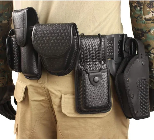 Miniatura 10 de Cinturón táctico de 10 en 1 para policía, equipo de seguridad, cinturón modular de aplicación de la ley con bolsillos Grande
