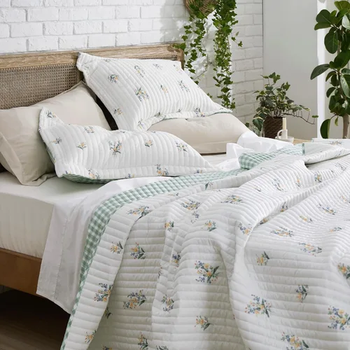 Miniatura 4 de Bedsure - Colcha floral tamaño Queen, ropa de cama reversible con estampado botánico de flores primaverales, colcha ligera, colcha de microfibra 02