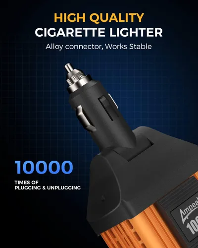 Miniatura 4 de Inversor de corriente para automóviles, de la marca Ampeak, de 12 V CC a 110 V CA, con puerto USB