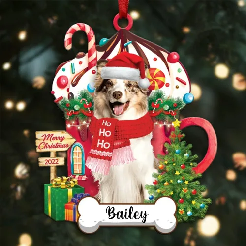 Miniatura 116 de Amantes de los perros de Navidad – Navidad de perros disponibles para muchos perros Shi Tzu – Adorno con forma personalizada, adorno de Navidad