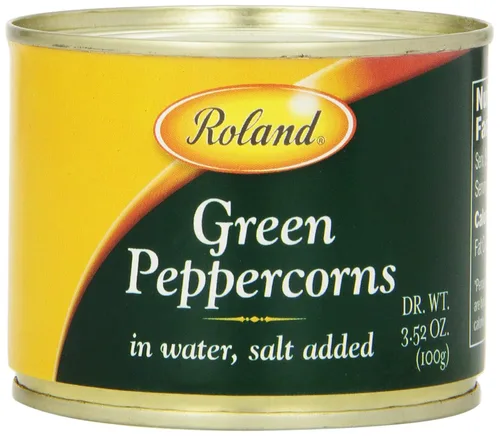 Miniatura 7 de Roland Foods Granos de pimienta verde en salmuera, alimentos importados especiales, lata de 28.2 onzas, paquete de 1
