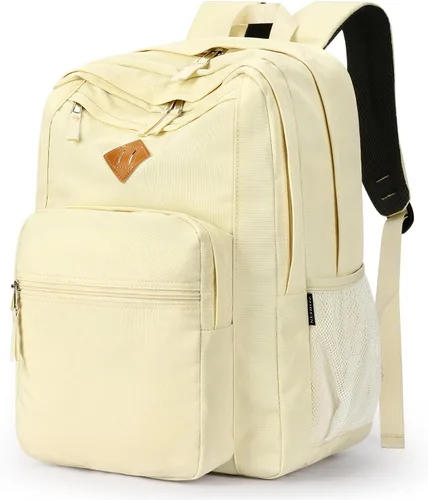 Miniatura 45 de ZORFIN - Mochila de 26 litros para la escuela, universidad y viajes, impermeable, con 8 compartimentos, Verde militar, Moderno