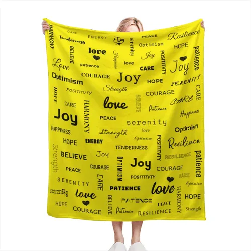 Miniatura 20 de Manta curativa, manta de regalo para mujeres y hombres, cálido regalo inspirador, manta de forro polar suave con energía positiva, comodidad, amor
