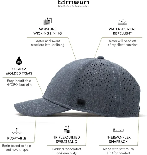 Miniatura 2 de melin A-Game Hydro gorra de béisbol resistente al agua para hombres y mujeres