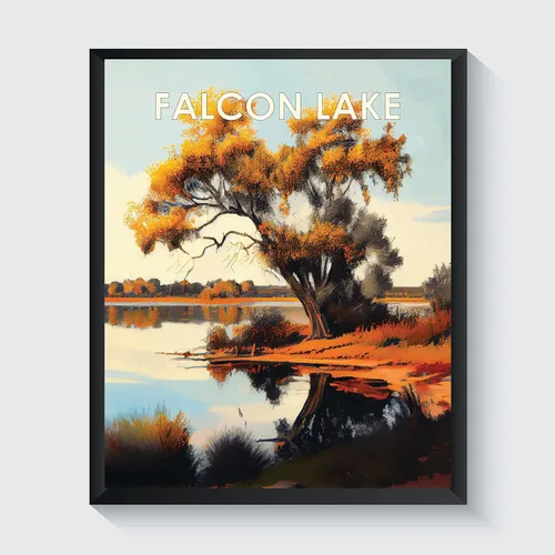 Miniatura 48 de Yellowstone Lake - Póster impreso artístico, ilustración, arte de pared, decoración de paisaje retro, paisaje, obra de arte para decoración de Lago