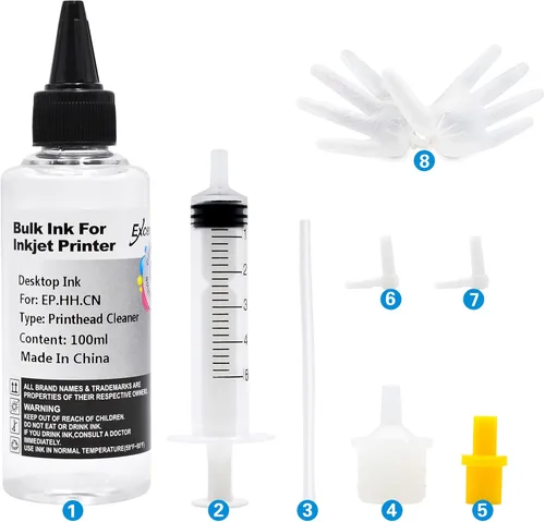 Miniatura 3 de Kit de limpieza de cabezal de impresión compatible con Brother Epson HP Canon Boquilla de inyección de tinta EcoTank Officejet Deskjet Pixma