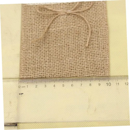 Miniatura 5 de Abaodam 40 piezas de arpillera natural, soportes para utensilios, cuchillos, tenedores, bolsas de arpillera, servilleteros para decoración de fiesta