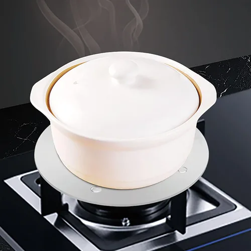 Miniatura 13 de Adaptador de placa de inducción, difusor de calor para estufa de gas y vidrio, disco convertidor de inducción con mango extraíble, placa difusora