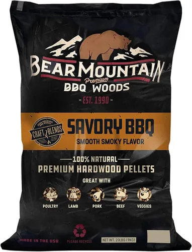 Miniatura 9 de Bear Mountain BBQ Premium Wood Butcher's Blend - Gránulos para ahumar, mezcla de pellets de madera dura totalmente natural para asar al aire libre