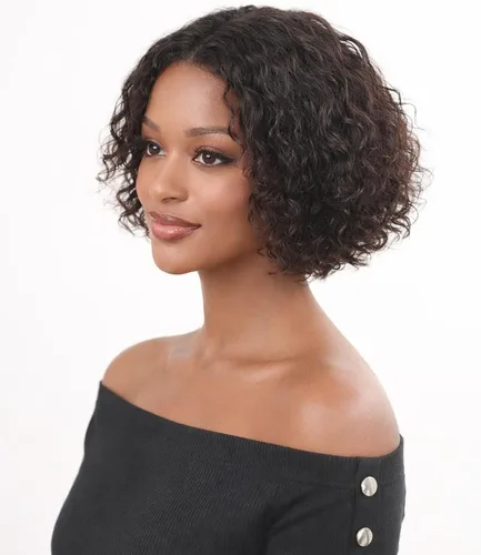 Miniatura 60 de Peluca de cabello humano con encaje frontal en T de 13 x 4 pulgadas, peluca de encaje HD rizado profundo sin pegamento, línea de cabello