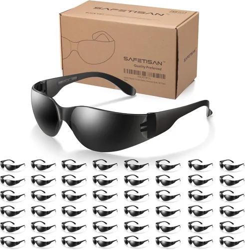 Miniatura 10 de Gafas de seguridad teñidas a granel, paquete de 24, gafas de seguridad protectoras con sombra, gafas de sol de protección UV, lentes de humo oscuro