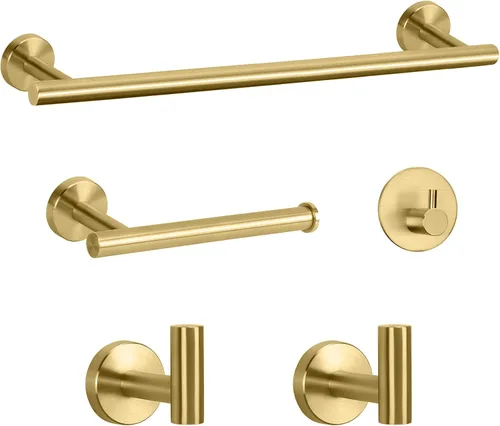 Miniatura 9 de NearMoon Juego de accesorios de baño SUS 304 de acero inoxidable grueso, incluye toallero de 16 pulgadas, soporte para papel higiénico, ganchos