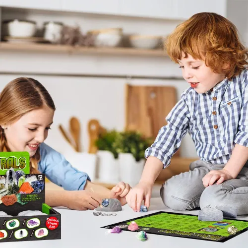 Miniatura 2 de Kit de 12 excavaciones naturales de roca y minerales, juguete educativo STEM para niños, piedras preciosas mineras, rocas y minerales, recuerdos