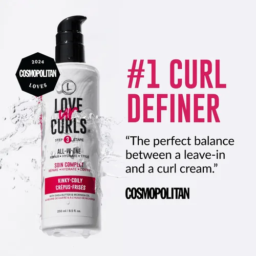 Miniatura 9 de Love Ur Curls - Set de champú y acondicionador con rizador todo en uno para cabello rizado y rizado, sistema de 3 pasos para reparación e hidratación