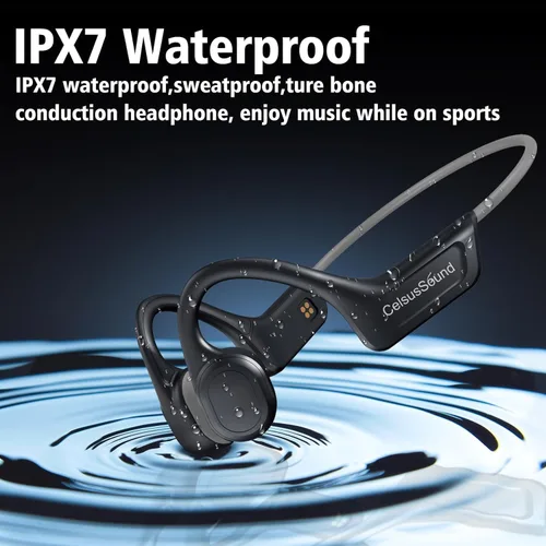 Miniatura 3 de Auriculares de conducción ósea Bluetooth, auriculares inalámbricos impermeables IPX7 mejorados, auriculares abiertos Bluetooth 5.3 con micrófono