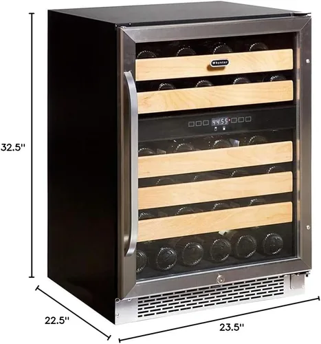 Miniatura 11 de Whynter BWR-462DZ - Refrigerador de vino con 46 botellas de doble temperatura, color plateado