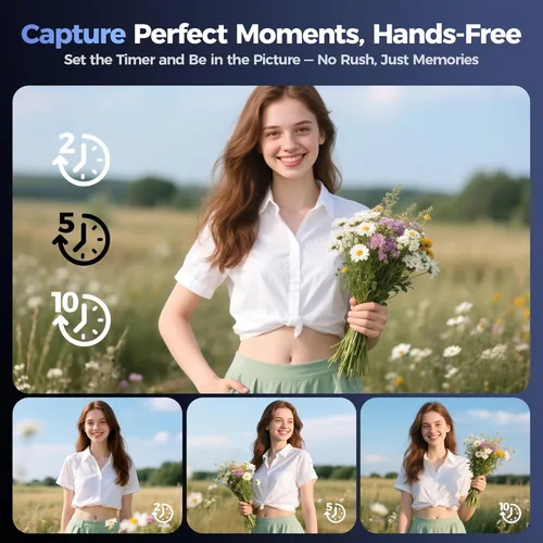 Miniatura 8 de Cámara digital 4K para fotografía - Cámaras de 64MP para video - Cámara compacta de pantalla abatible de 180° - Cámara fotográfica con zoom de 16X