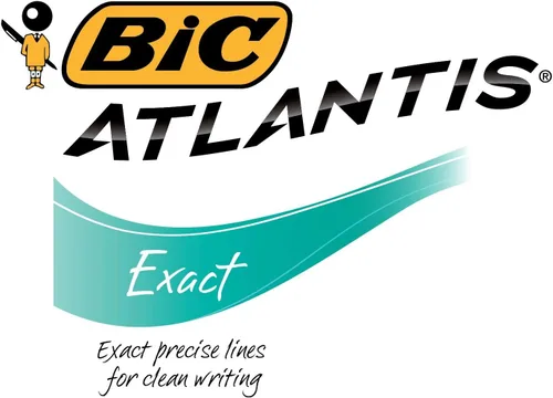Miniatura 7 de BIC Atlantis pluma retráctil exacta, punta fina (0.7 mm), Azul 3 Count