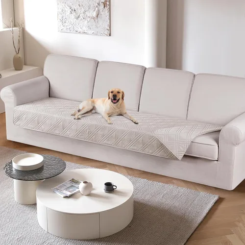 Miniatura 16 de TAOCOCO Funda de cojín de sofá 100% impermeable reversible, funda de asiento de sofá para perros y mascotas, funda de sofá biplaza para sofá