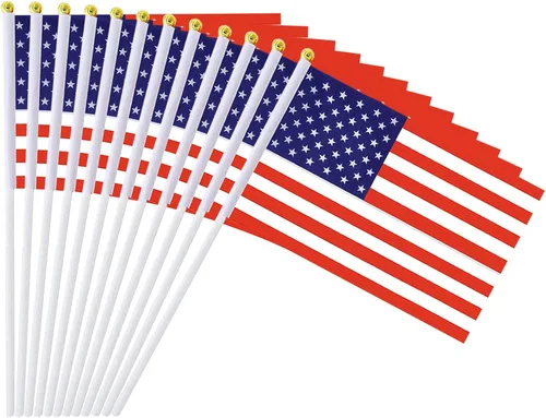 Miniatura 34 de Bandera de México, bandera mexicana, pequeñas mini banderas de mano de México en palo, ideal para fiestas, desfiles, eventos deportivos
