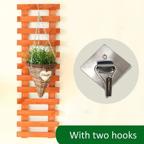 Miniatura 8 de Soporte de madera para flores, para colgar en la pared, para plantas, escalada, para interior, salón, balcón, tres tamaños Azul