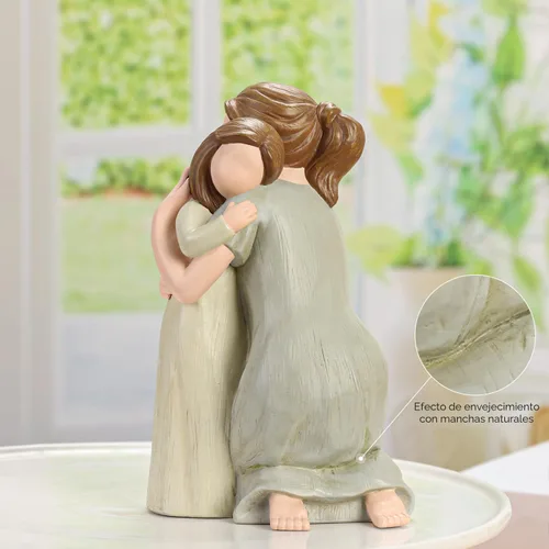 Miniatura 4 de Hensonever Figura de Madre e Hija Esculpida y Pintada a Mano, Figura Esculpida y Pintada a Mano "Amo a Mi Hija" Regalo para el Día de la Madre