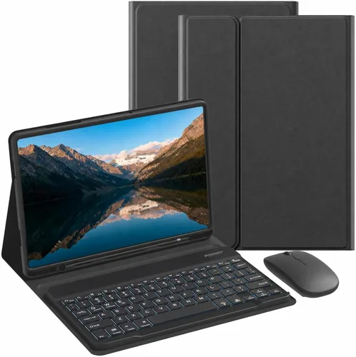 Miniatura 11 de Funda de teclado para Samsung Galaxy Tab S6 Lite de 10.4 pulgadas 2024, Galaxy Tab S6 Lite funda para tablet con ranura para bolígrafo, funda