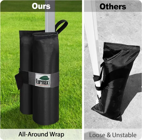 Miniatura 4 de Eurmax USA Bolsas de Peso para Toldo Emergente Refugio Exterior, Cenador Refugio Instantáneo Pesos para Patas de Toldo, Bolsas de Arena, Juego de 4