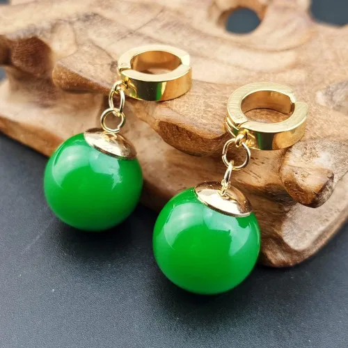 Miniatura 2 de KANGSHUN Goku Anime - Aretes de ágata con clip