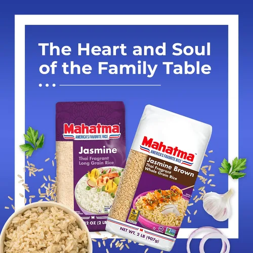 Miniatura 7 de Mahatma Bolsa de arroz de jazmín marrón de 2 libras, arroz jazmín tailandés marrón, arroz en microondas en 20 minutos o cocina en la estufa en 30