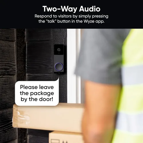 Miniatura 8 de WYZE Timbre inalámbrico Duo Cam con video (timbre incluido), funciona con pilas, video Full HD 2K, 2 cámaras (personas y paquete), audio de 2 vías