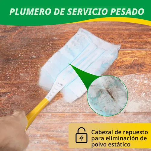 Miniatura 5 de Recambios de plumero, cepillo de eliminación de polvo estático desechable, cabezal de repuesto compatible con repuestos de plumero Swiffer para Azul