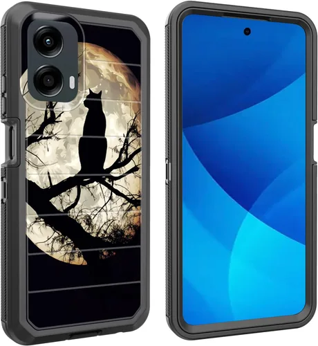 Miniatura 43 de Funda para Moto G Play 4G 2024, cuerpo completo, protección contra caídas, resistente, 3 capas, militar, resistente, duradera, para Motorola Moto G