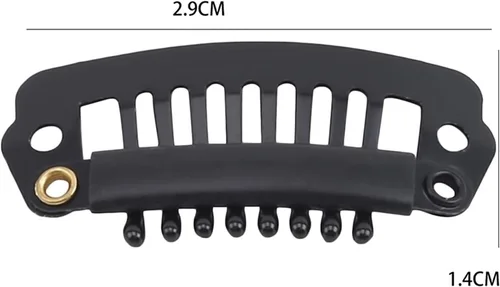 Miniatura 4 de Paquete de 10 clips de peluca, cierres de acero inoxidable con extensiones de cabello