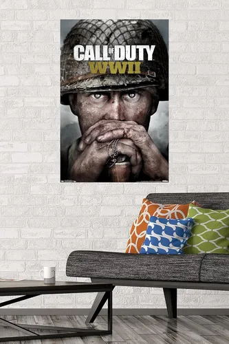 Miniatura 2 de Trends International Call of Duty: WWII - Póster de pared Key Art, 22.375 x 34 pulgadas, versión premium sin marco