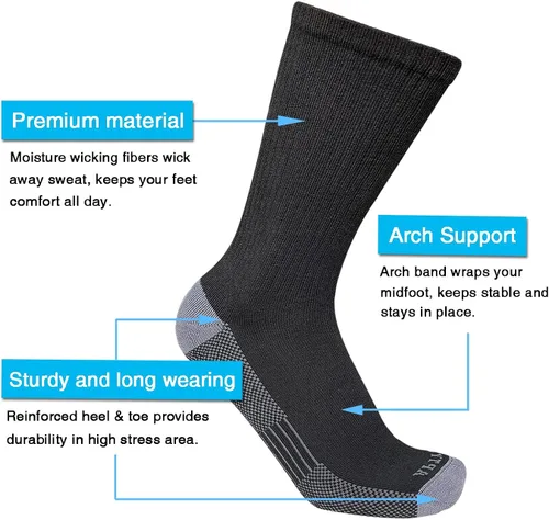 Miniatura 2 de APTYID Calcetines acolchados con control de humedad para hombre (46 pares)