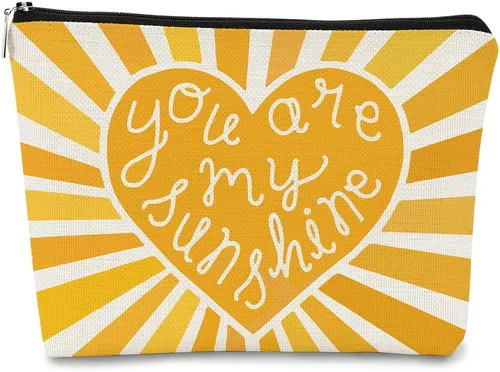 Bolsa de maquillaje You are My Sunshine Gifts – Regalo inspirador para mujeres, hija, profesora o ocasión de agradecimiento, Sunshine 1