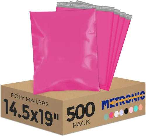 Miniatura 11 de Metronic Sobres de polietileno grandes de 24 x 24 pulgadas, 100 unidades, bolsas de envío adhesivas fuertes para ropa, sobres impermeables para Lila
