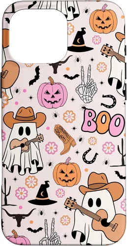 Miniatura 19 de Spooky Ghost Cowboy Cute Halloween Boo Western Retro Pastel Case for iPhone 17