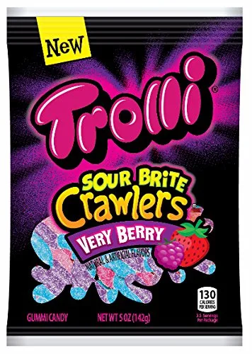 Trolli Sour Brite Crawlers Very Berry Gummi Candy 5 oz.