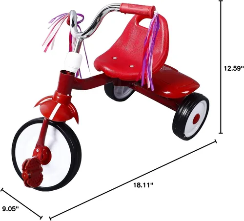 Miniatura 10 de Triciclo para niños pequeños, triciclo para niños con caja de almacenamiento abatible, asiento ajustable de 3 posiciones, diseño plegable