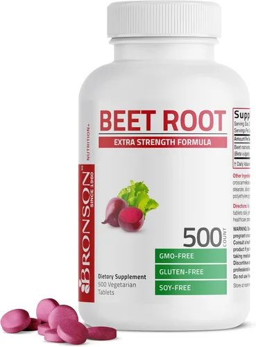 Miniatura 9 de Bronson Raíz de Remolacha Extra Fuerte, Sin OMG, 120 Tabletas Vegetarianas