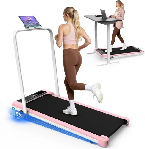 Miniatura 9 de Almohadilla para caminar con inclinación, caminadora debajo del escritorio para oficina en casa con ultra silenciosa <40 dB, 2.5 HP portátil