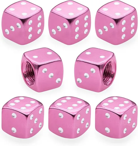 Miniatura 46 de 8 piezas de tapas de vástago de válvula de neumático, tapas de válvula de neumático de acero inoxidable, tapas de válvula de rueda para autos